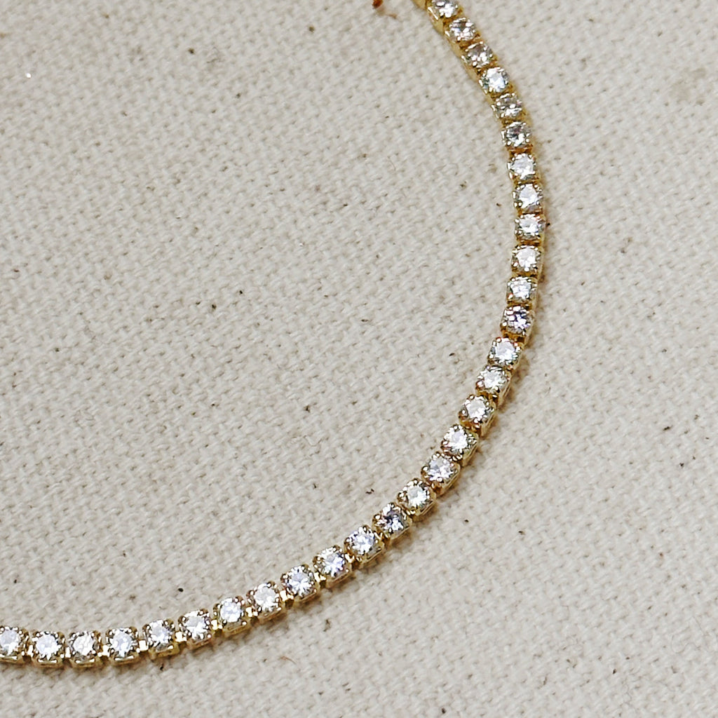 CAMi 18k Gold Filled 2mm CZ Tennis Bracelet – Timeless, Elegant & Handcrafted in Brazil