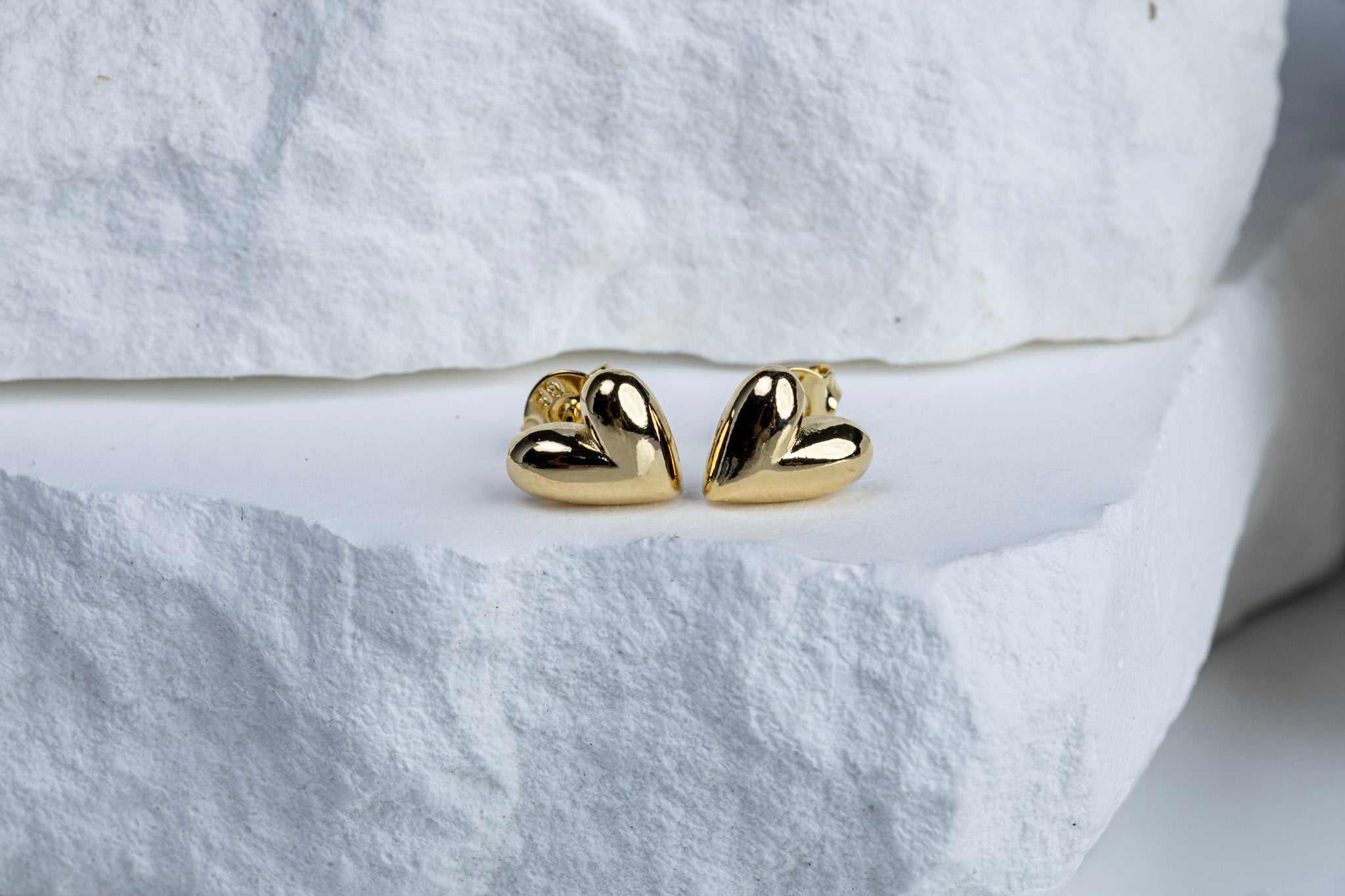 CAMi Mini Uneven Heart Stud Earrings – Dainty, Romantic & Timeless