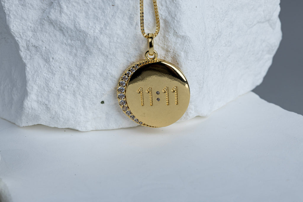 18k Gold Filled 11:11 Synchronicity Necklace – Spiritual, Elegant & Handcrafted in Brazil
