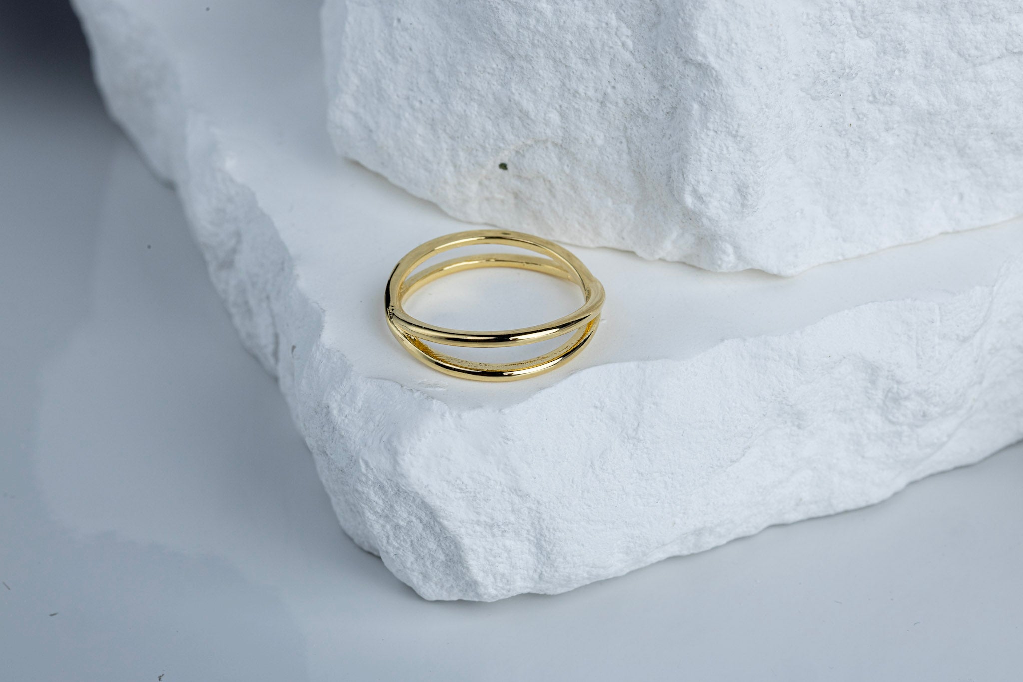 18k Gold Filled X Ring – Minimalist, Elegant & Handcrafted in Brazil