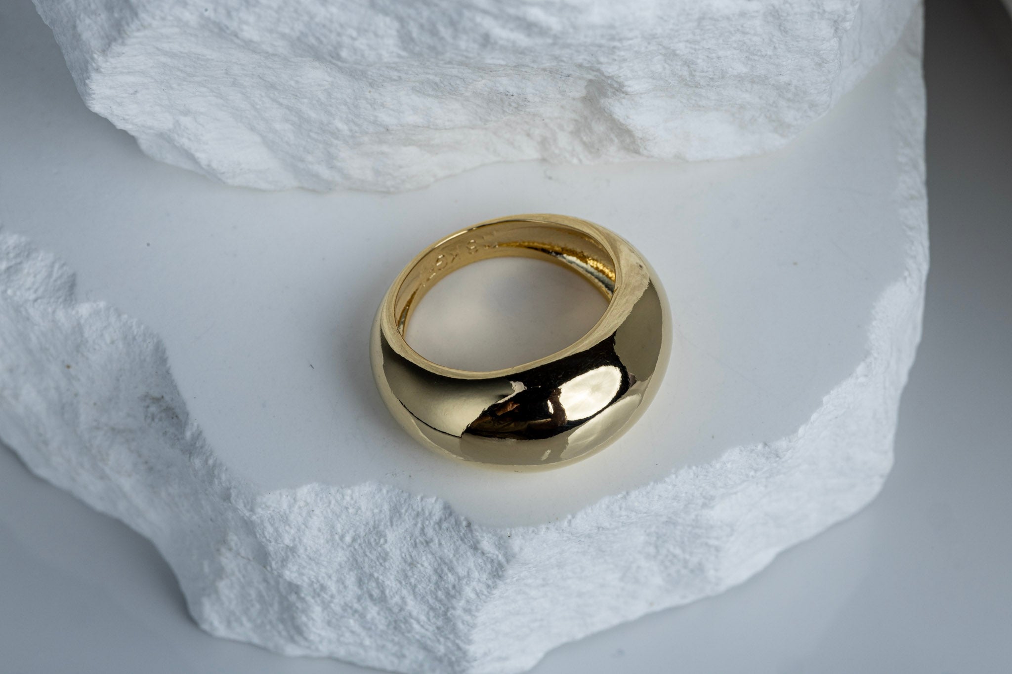 18k Gold Filled Polished Dome Ring – Classic, Bold & Handcrafted in Brazil
