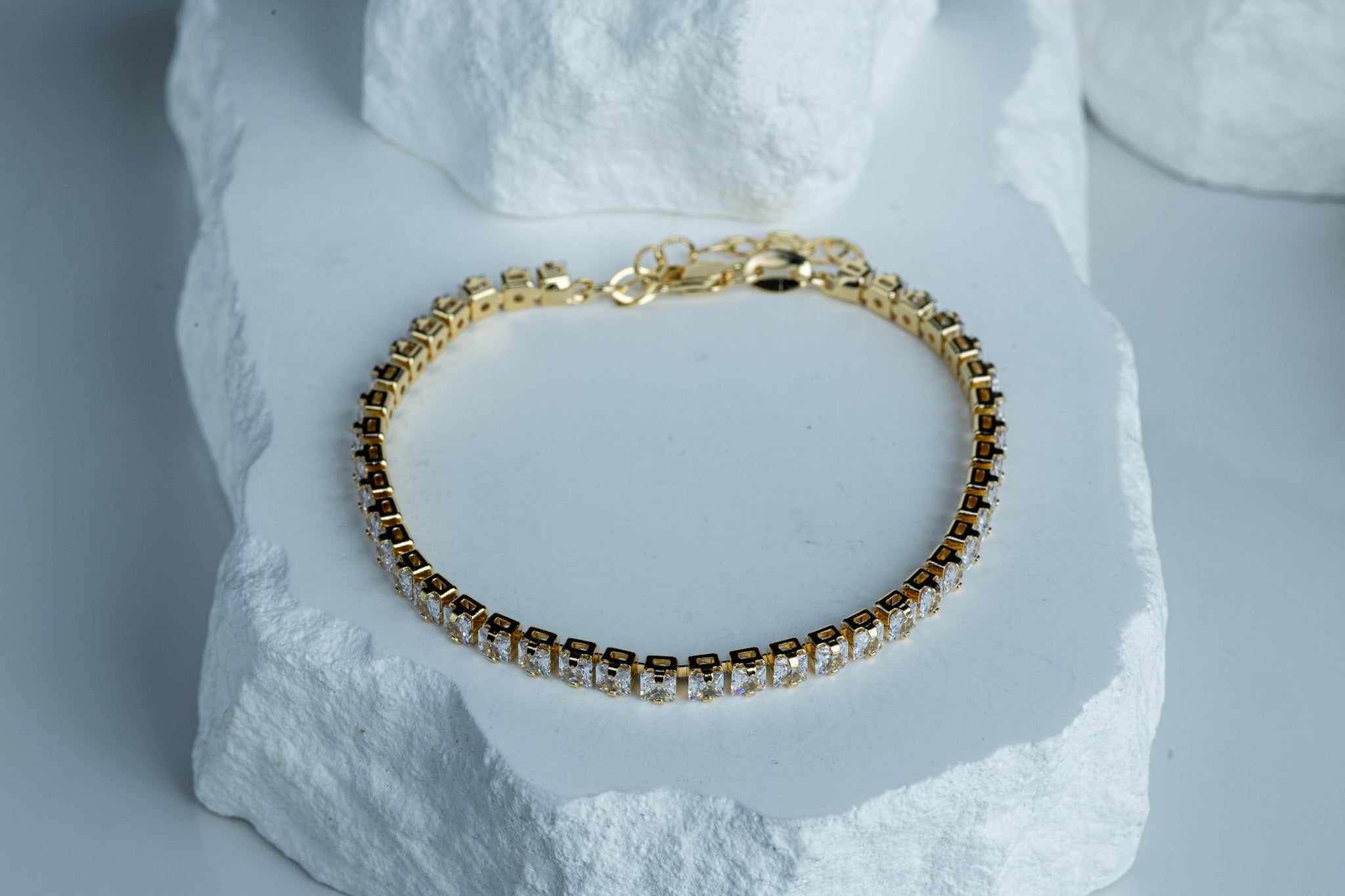 CAMi 18k Gold Filled 3mm CZ Tennis Bracelet – Classic, Sparkling & Handcrafted in Brazil