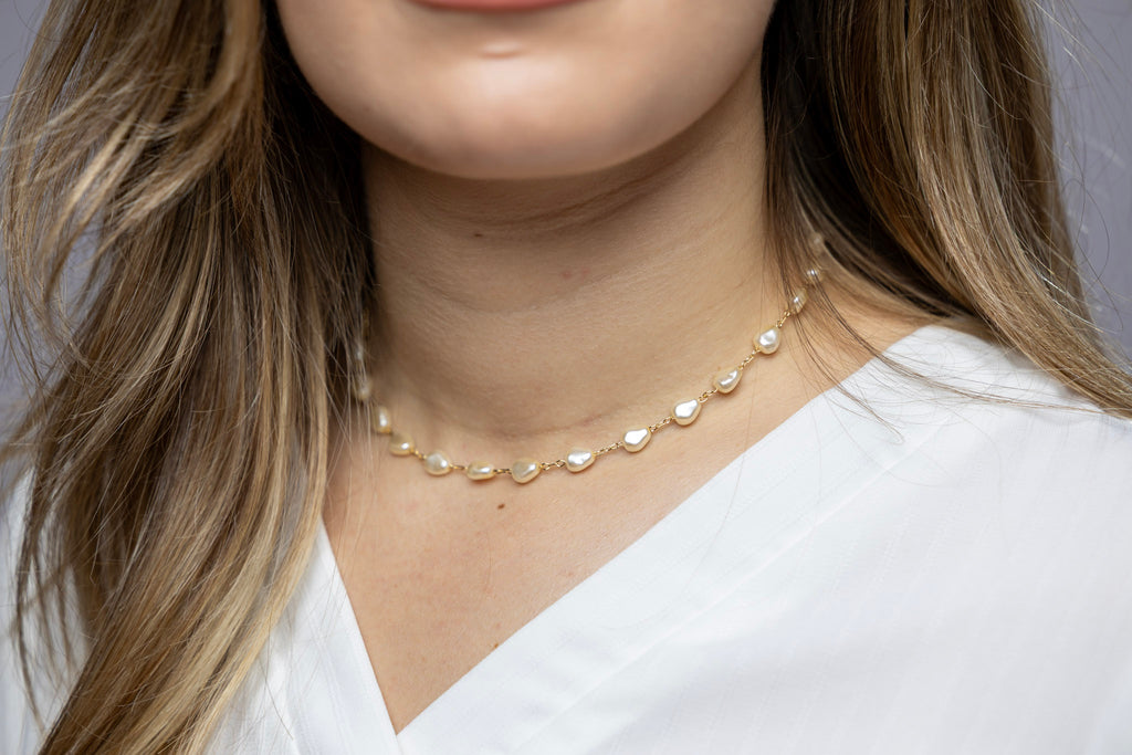 18k Gold Filled Fancy Baroque Necklace – Elegant, Timeless & Handcrafted in Brazil