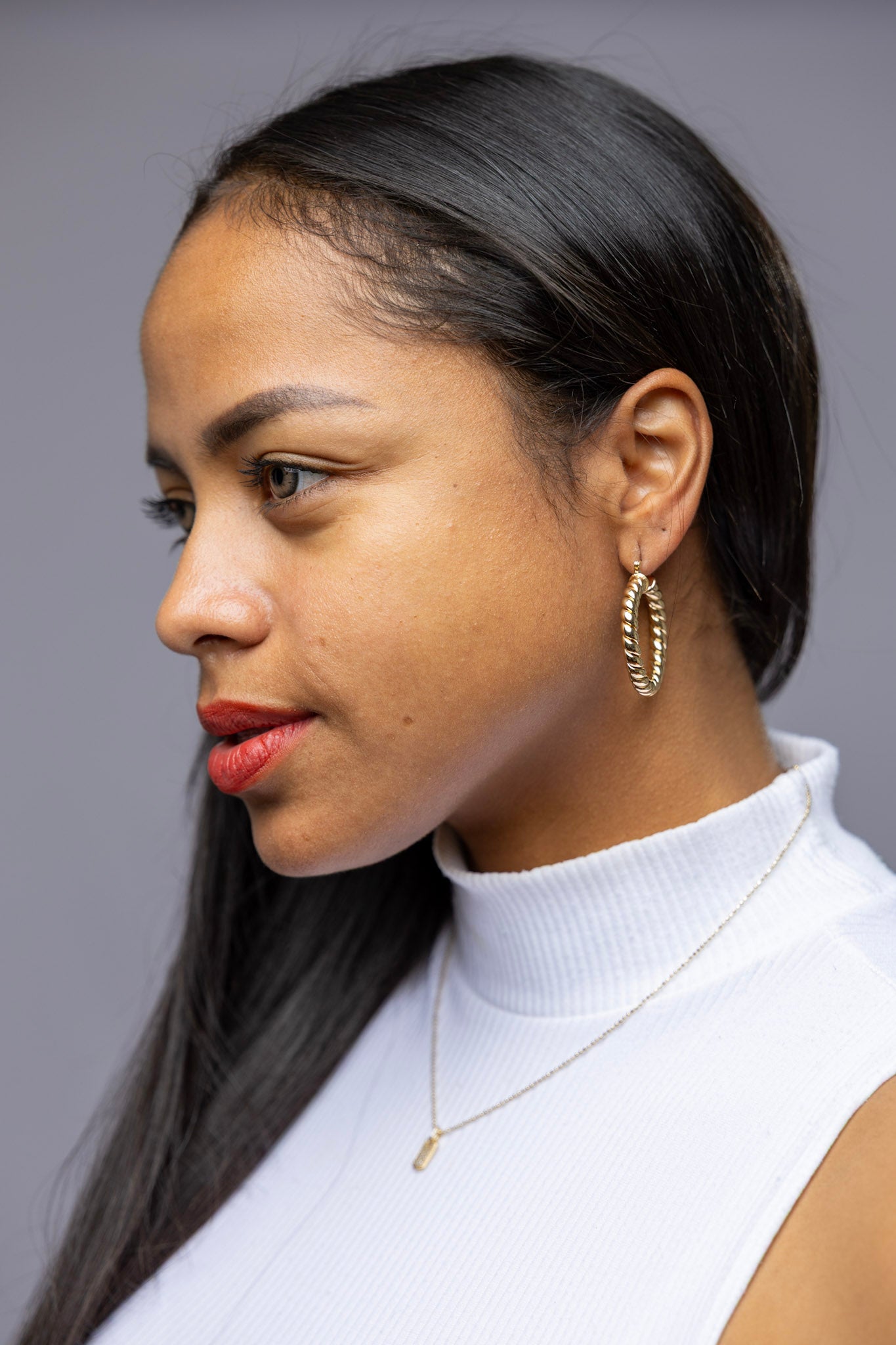18k Gold Filled Twisted Tube Hoop Earrings – The Croissant Hoops | Elegant, Unique & Timeless