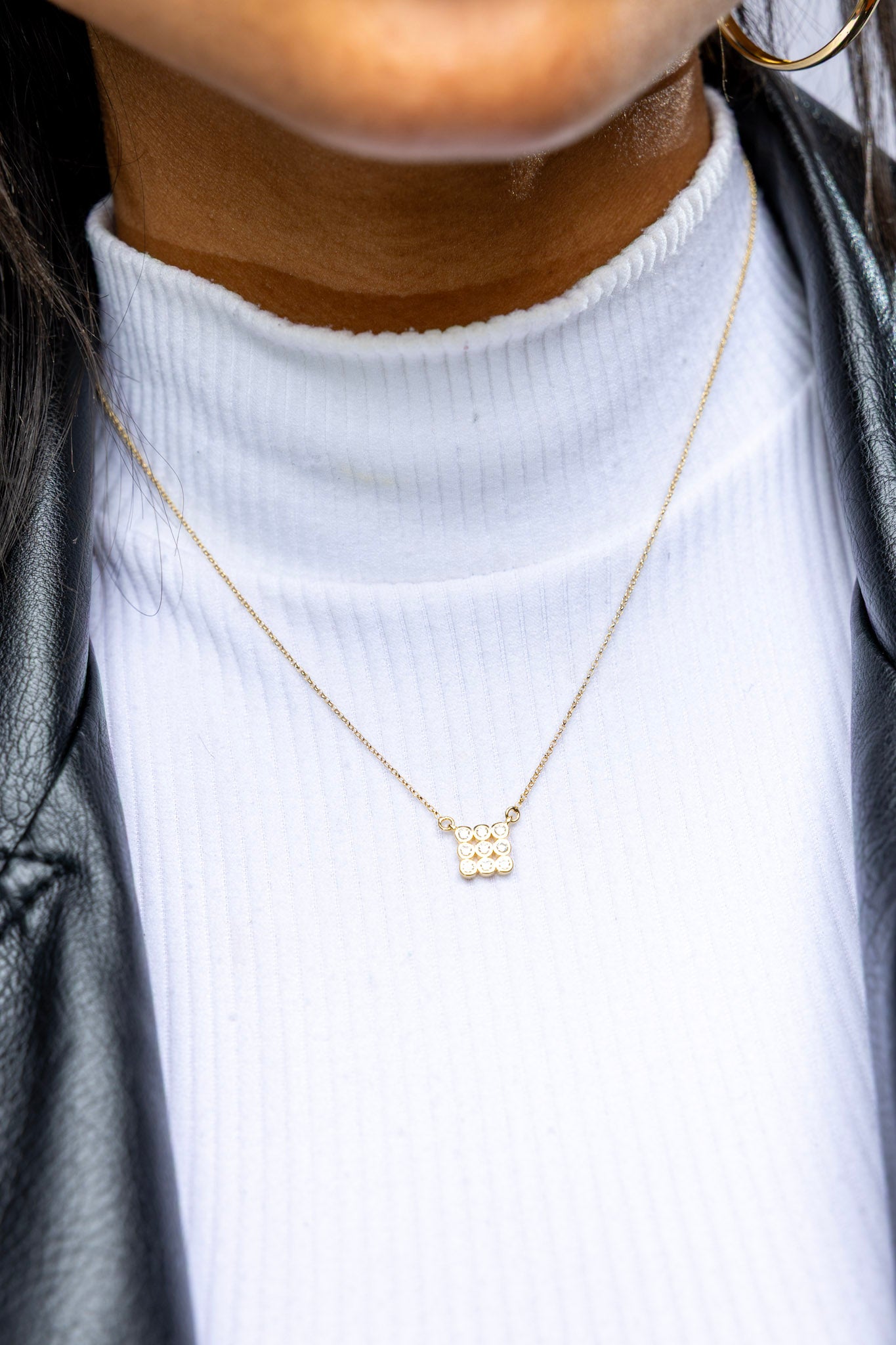 18k Gold Filled CZ Cluster Necklace – Dainty, Elegant & Handcrafted in Brazil