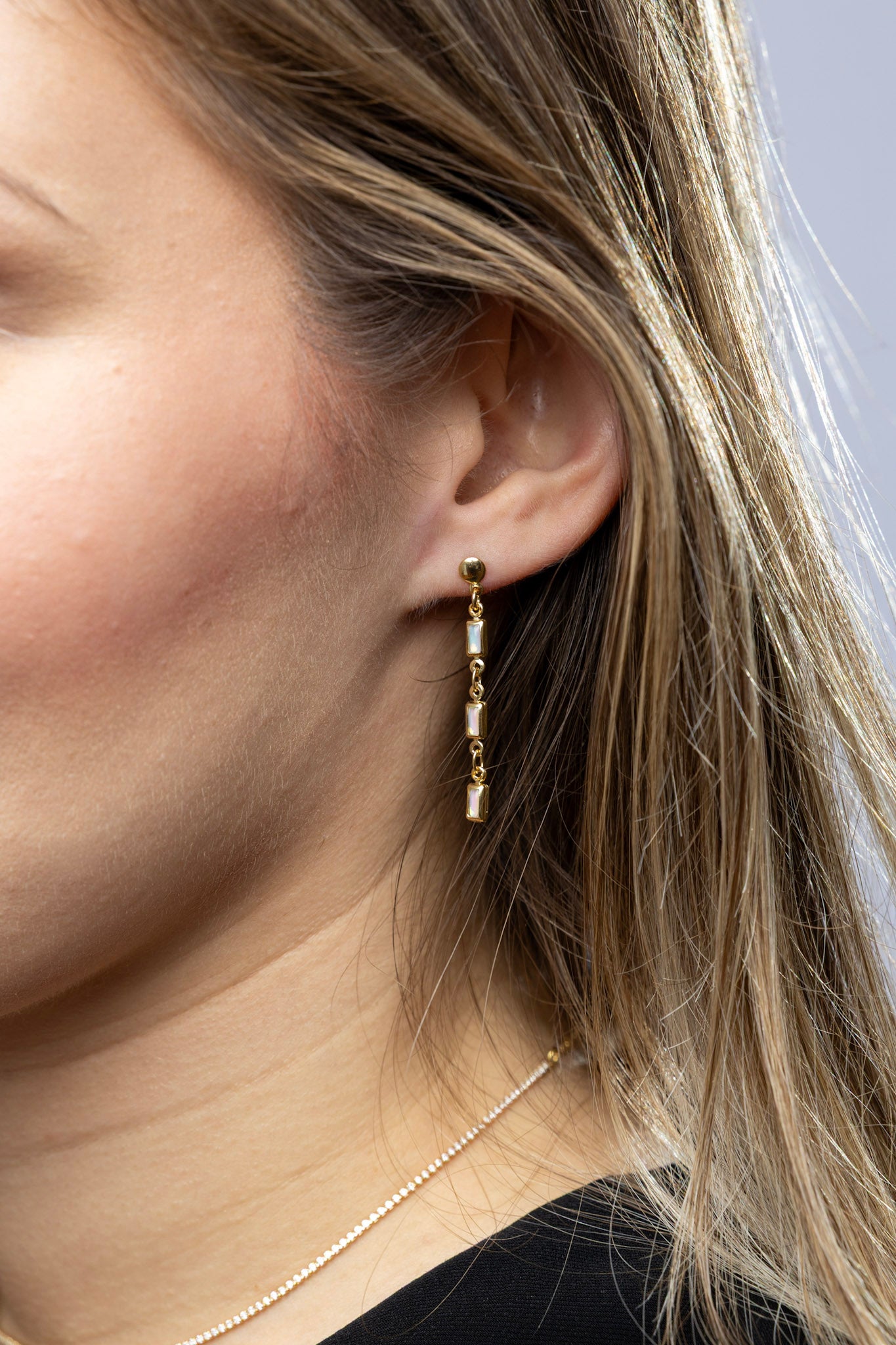 CAMi 18k Gold Filled Opal Drop Earrings – Delicate, Feminine & Timeless