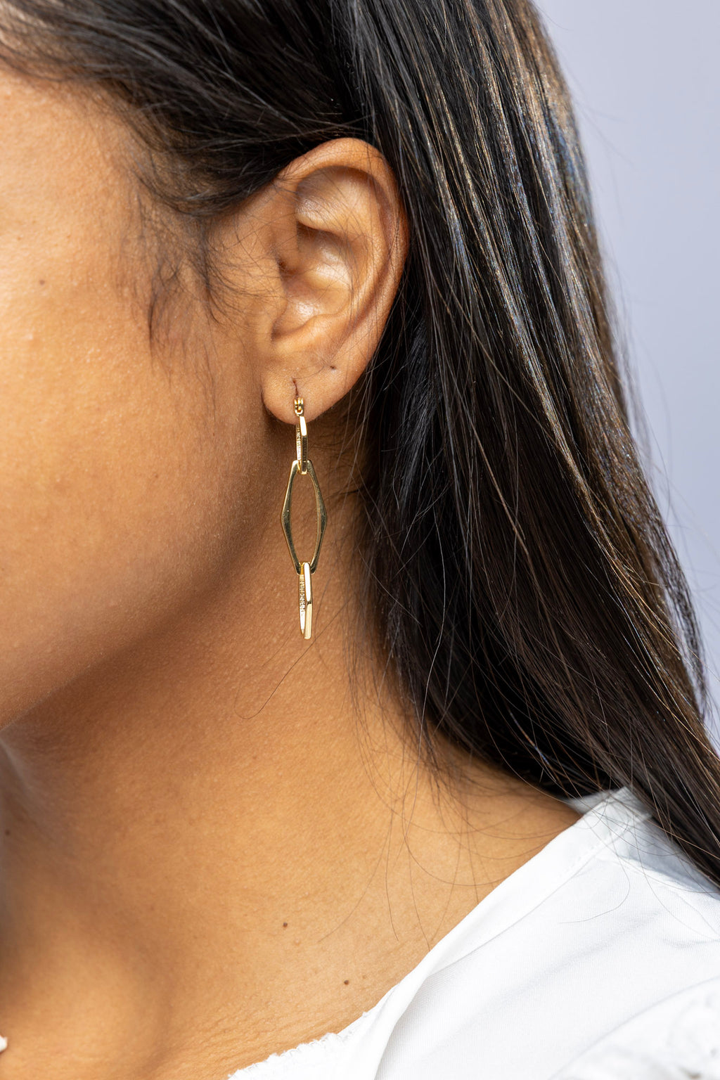 CAMi 18k Gold Filled Geometric Dangle Earrings – Modern, Versatile & Handcrafted in Brazil