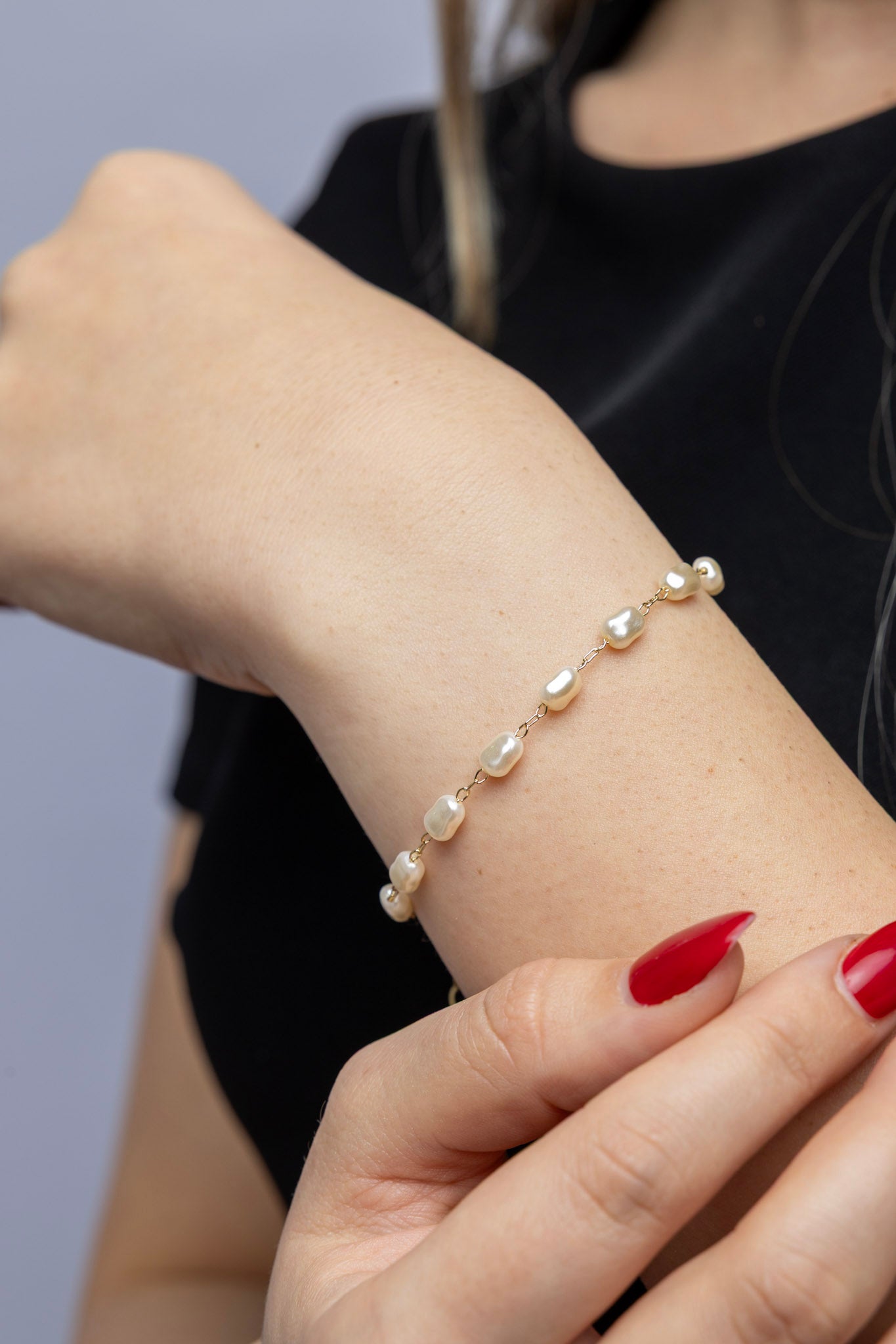 18k Gold Filled Baroque Pearl Bracelet – Elegant, Timeless & Handcrafted in Brazil