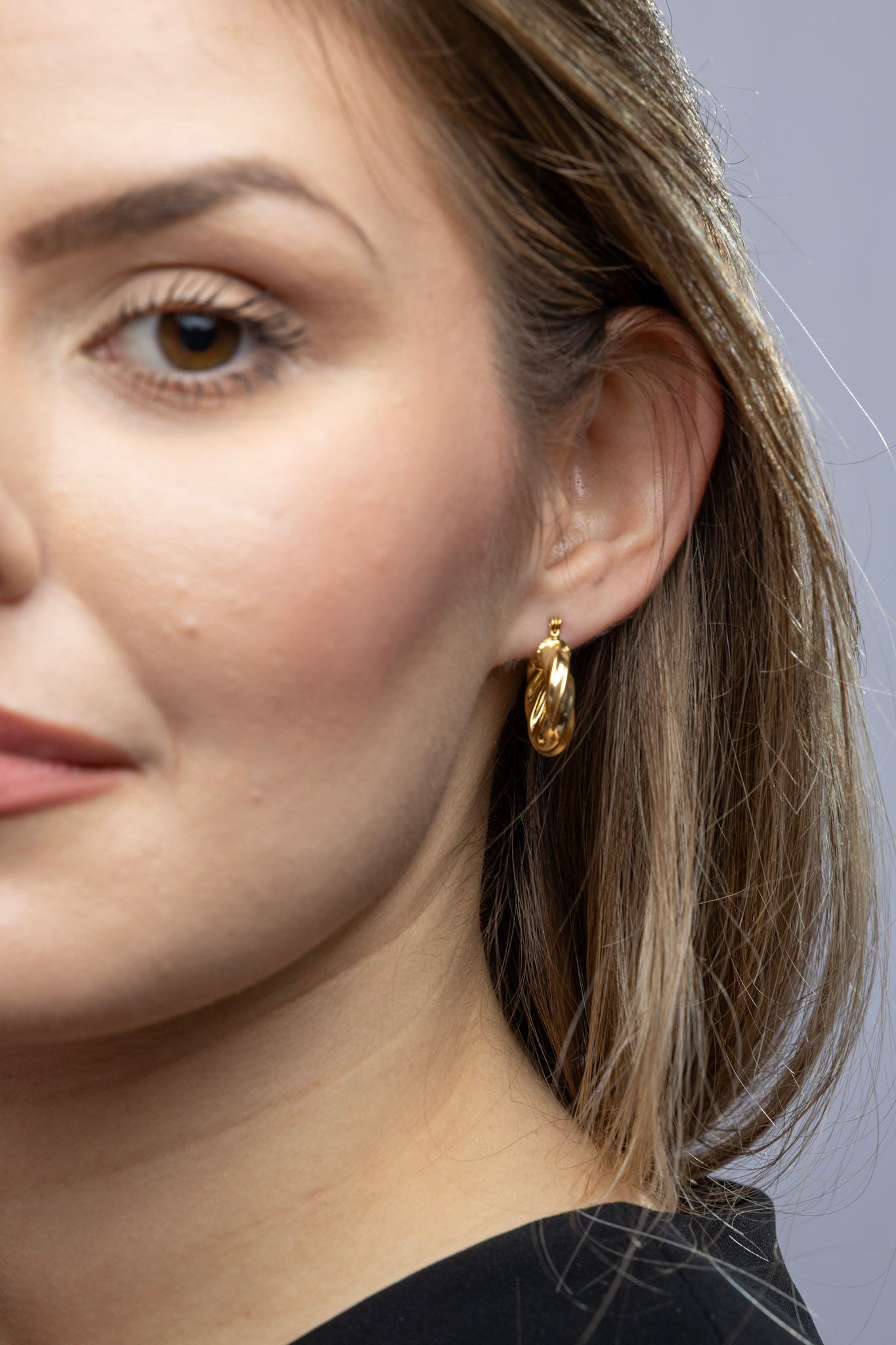 18k Gold Filled Twisted Hoop Earrings – Italian-Inspired, Elegant & Timeless