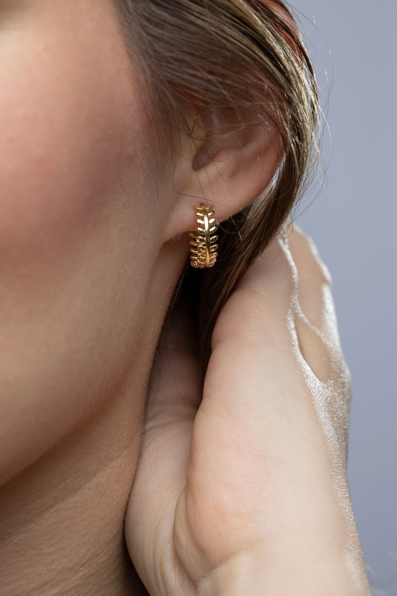18k Gold Filled Leaf Clicker Earrings – Nature-Inspired, Elegant & Versatile