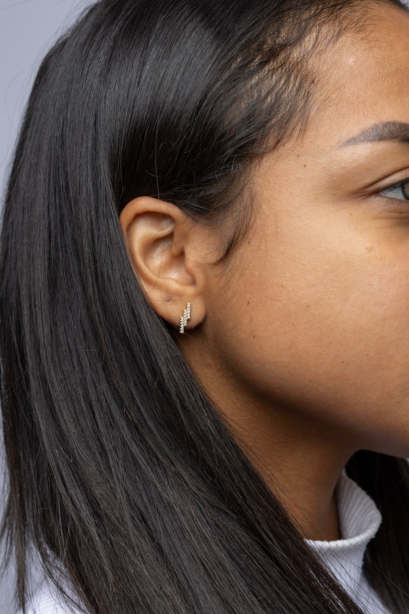CAMi 18k Gold Filled Cascading Bars Stud Earrings – Modern, Elegant & Refined