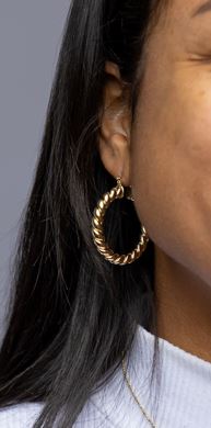 18k Gold Filled Twisted Tube Hoop Earrings – The Croissant Hoops | Elegant, Unique & Timeless