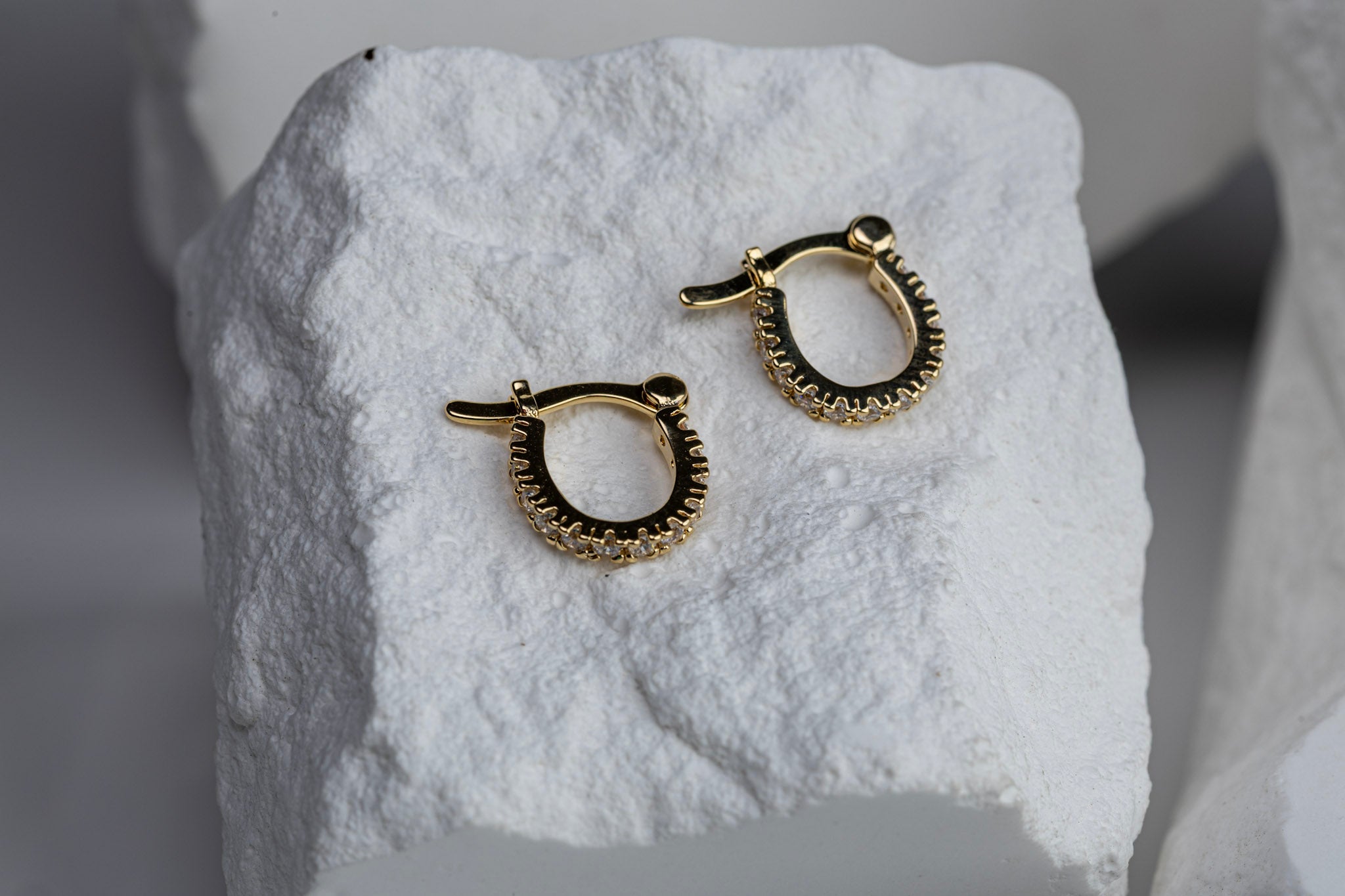 Mini CZ Clicker Earrings – Dainty, Sparkling & Everyday Chic