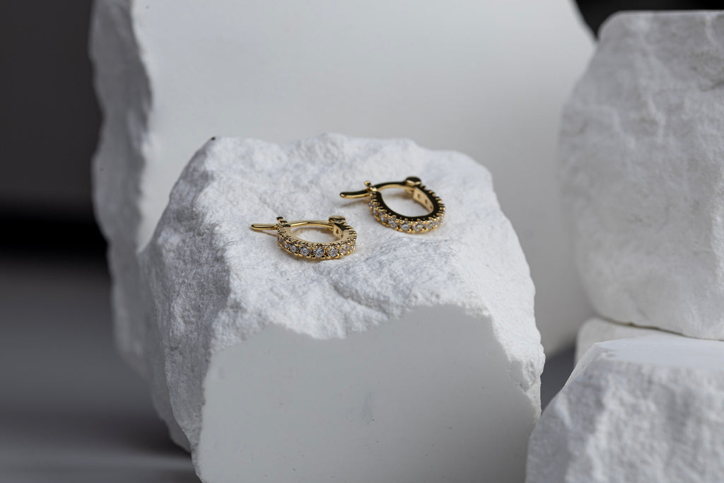Mini CZ Clicker Earrings – Dainty, Sparkling & Everyday Chic