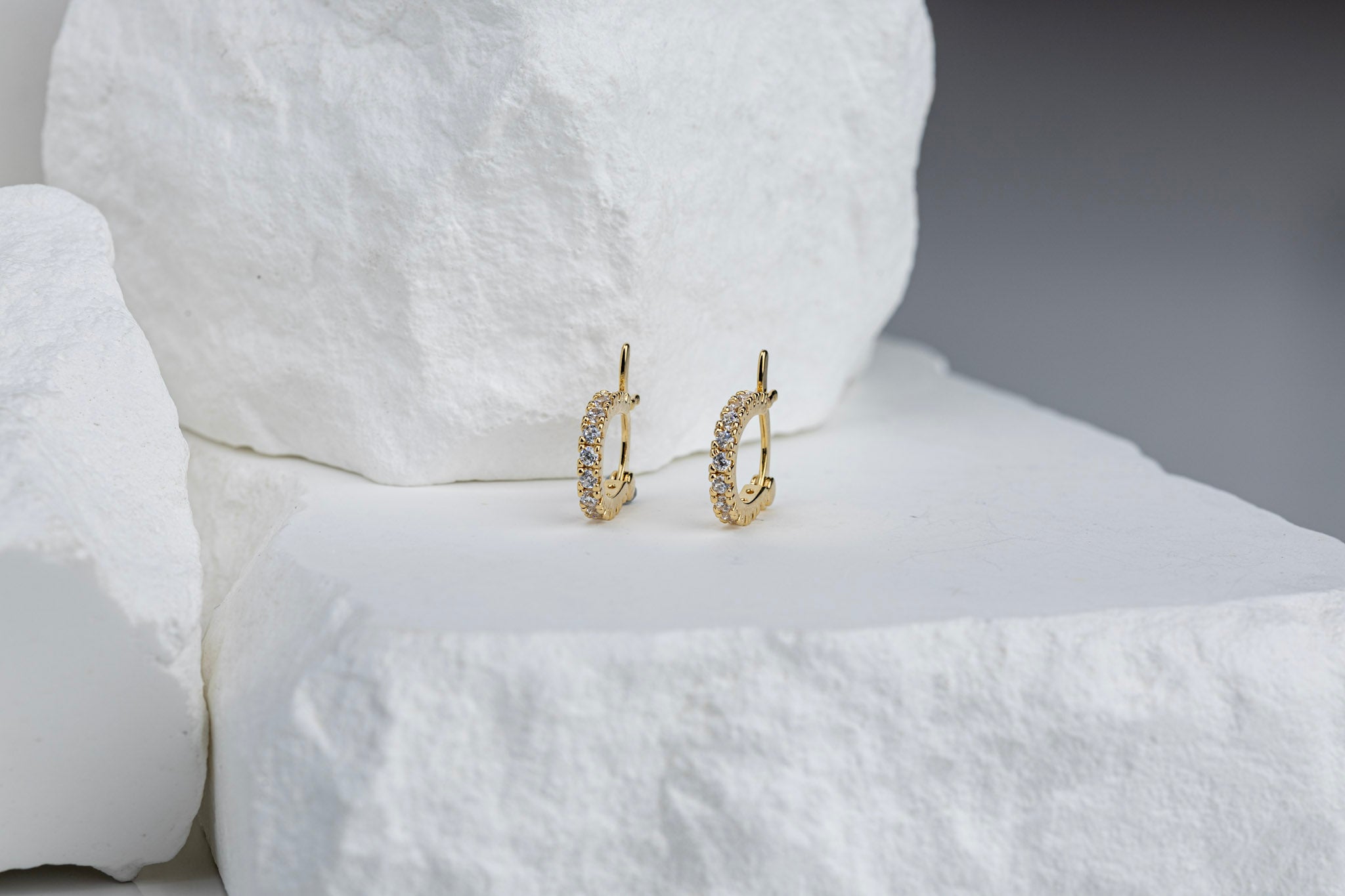 Mini CZ Clicker Earrings – Dainty, Sparkling & Everyday Chic