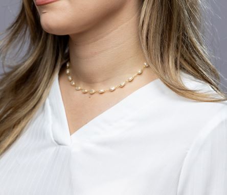 18k Gold Filled Fancy Baroque Necklace – Elegant, Timeless & Handcrafted in Brazil