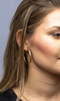 18k Gold Filled 50mm Hollow C-Hoop Earrings – Bold, Lightweight & Timeless