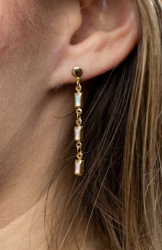CAMi 18k Gold Filled Opal Drop Earrings – Delicate, Feminine & Timeless