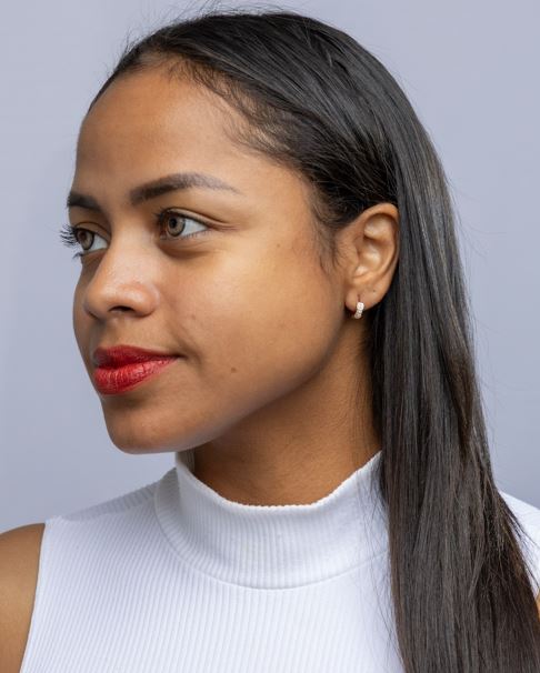 18k Gold Filled Petite Hoop Earrings with Micro Pave Cubic Zirconia – Dainty, Sparkling & Everyday Chic