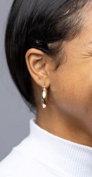 18k Gold Filled Thick Small Hoop Earrings – Bold, Polished & Everyday Chic
