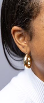 18k Gold Filled Thick Small Hoop Earrings – Bold, Polished & Everyday Chic