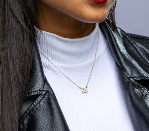 18k Gold Filled CZ Cluster Necklace – Dainty, Elegant & Handcrafted in Brazil