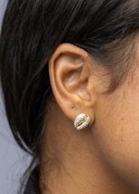 CAMi 18k Gold Filled Cowrie CZ Stud Earrings – Coastal, Elegant & Handcrafted in Brazil