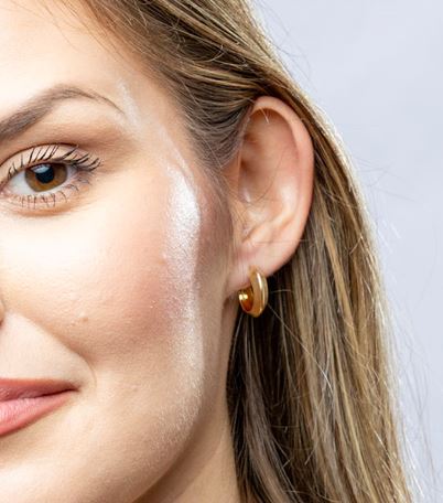 18k Gold Filled Faceted Half-Hoop Earrings – Elegant, Unique & Timeless Shine