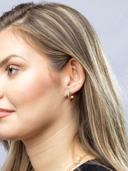 18k Gold Filled Faceted Half-Hoop Earrings – Elegant, Unique & Timeless Shine