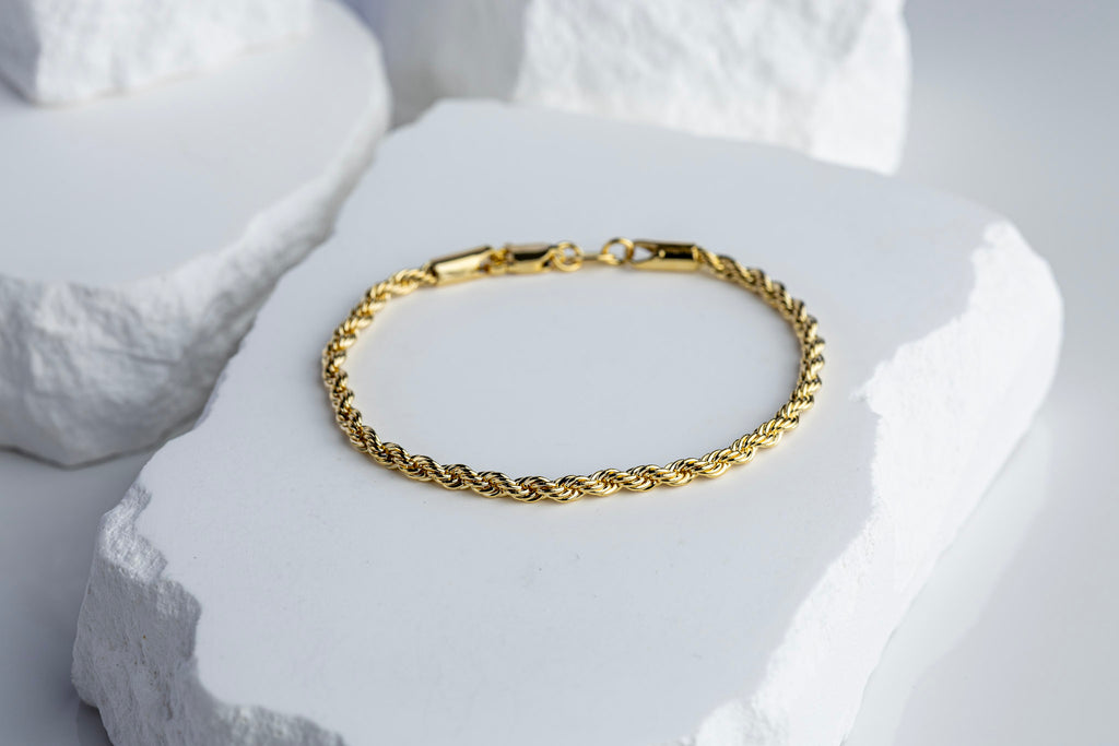 CAMi 18k Gold Filled 3mm Rope Bracelet – Classic, Timeless & Handcrafted in Brazil