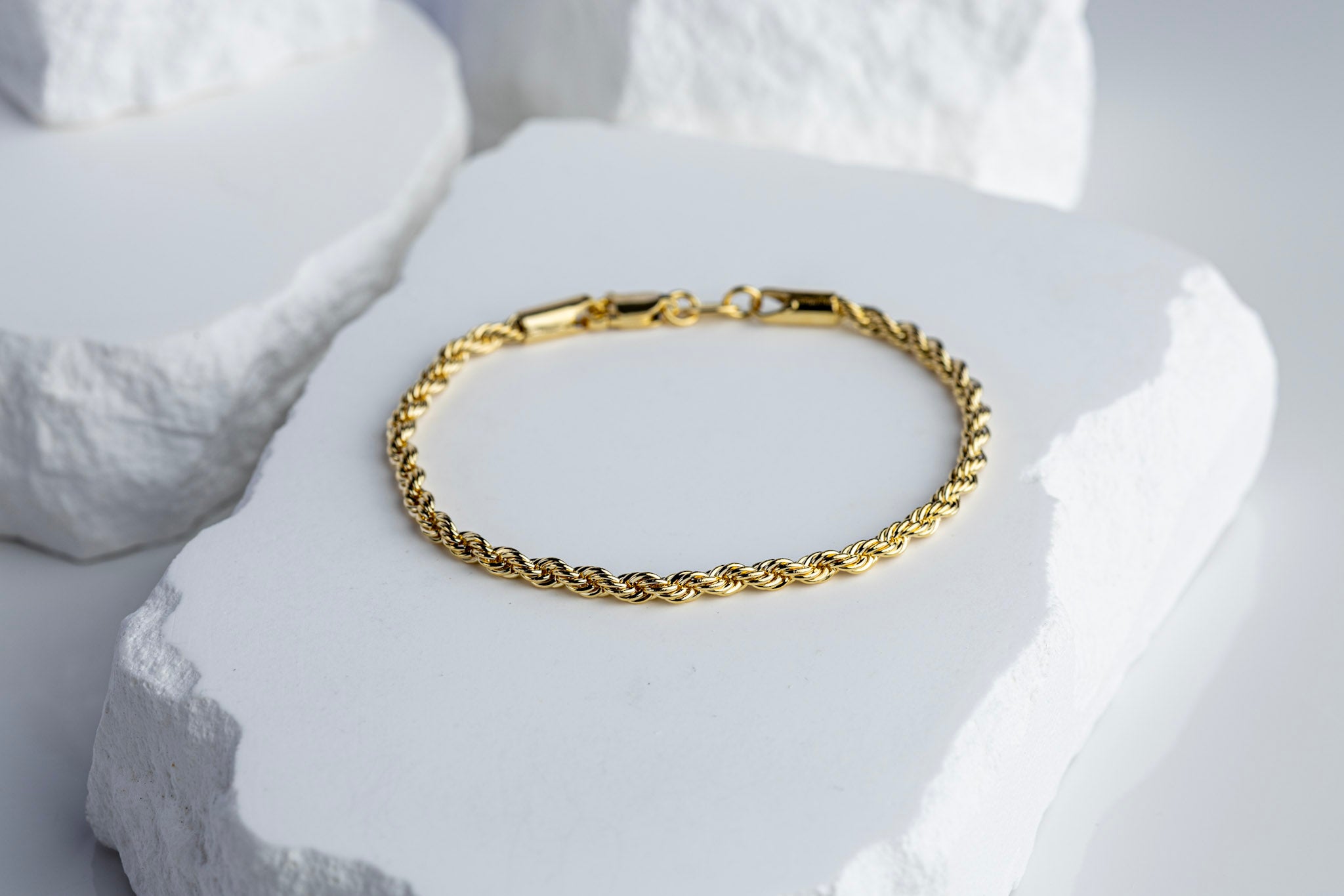 CAMi 18k Gold Filled 3mm Rope Bracelet – Classic, Timeless & Handcrafted in Brazil