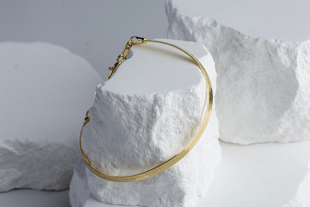 18k Gold Filled 3.0mm Herringbone Bracelet – Classic, Bold & Handcrafted in Brazil
