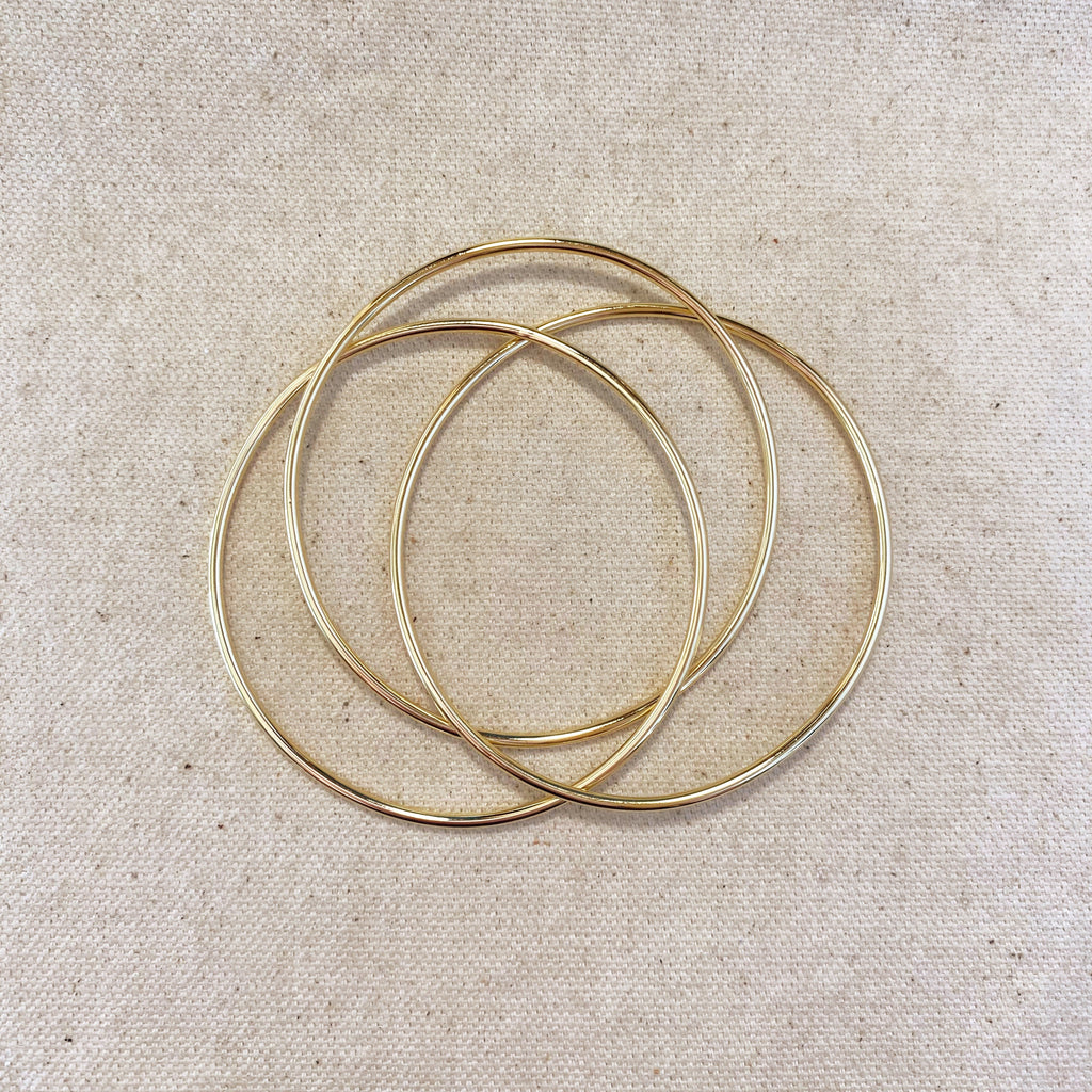 CAMi 18k Gold Filled Triple Bangle Bracelet – Elegant, Timeless & Handcrafted in Brazil